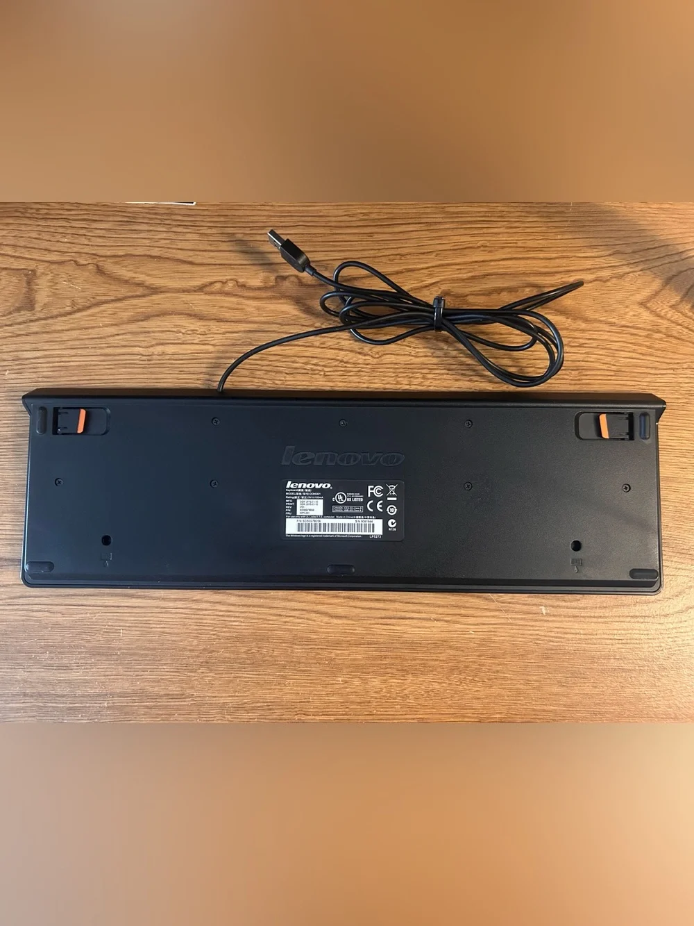 Lenovo Black Wired USB Slim Keyboard with Numeric Keypad